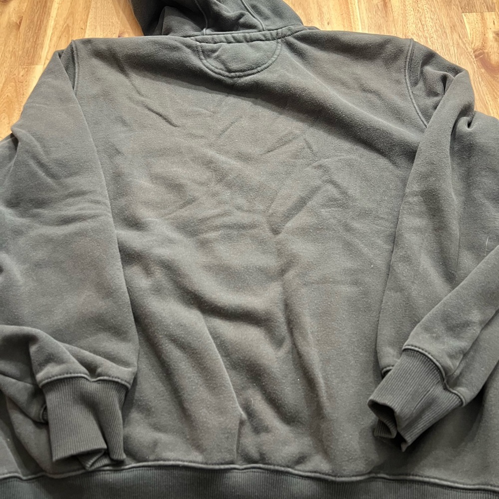 Carhartt Rain Defender Hoodie L Gray Loose Fit Workwear Pullover - Picture 7 of 9